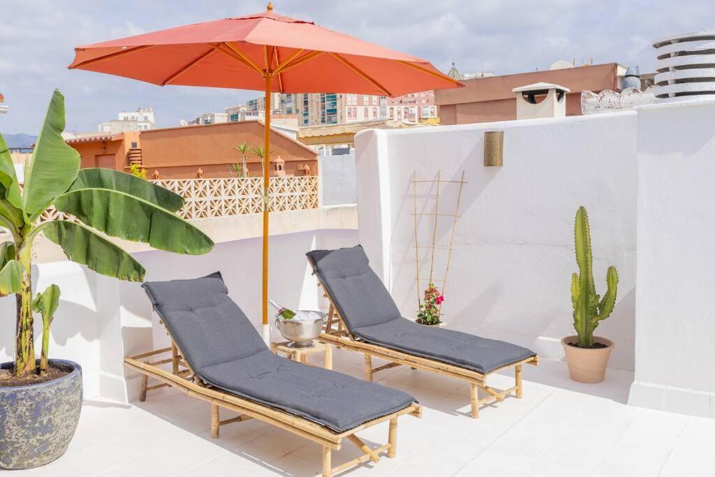 Downtown Flat With 46 Sqm Private Rooftop Terrace Màlaga Exteriér fotografie